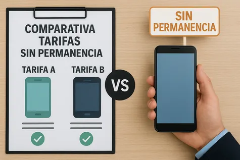 Comparativa de tarifas móviles sin permanencia con dos planes frente a frente.