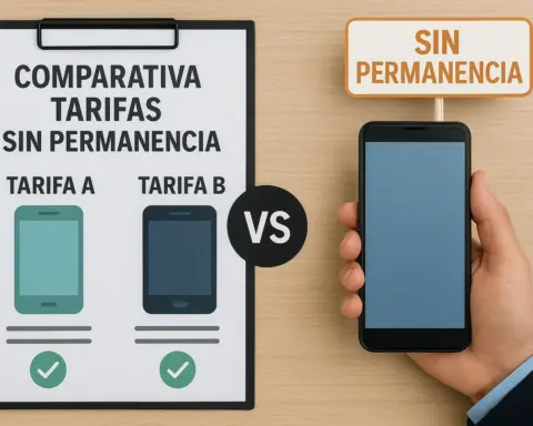 Comparativa de tarifas móviles sin permanencia con dos planes frente a frente.